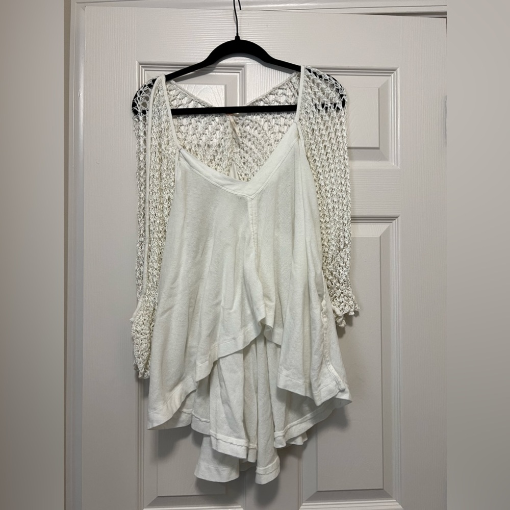 White lace flowy top